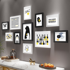 Conjunto de molduras para fotos 11 peças estilo clássico, instalação sem furos, decoração sala