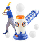 Máquina de beisebol infantil lançador automático com taco e bolas, para crianças 3+
