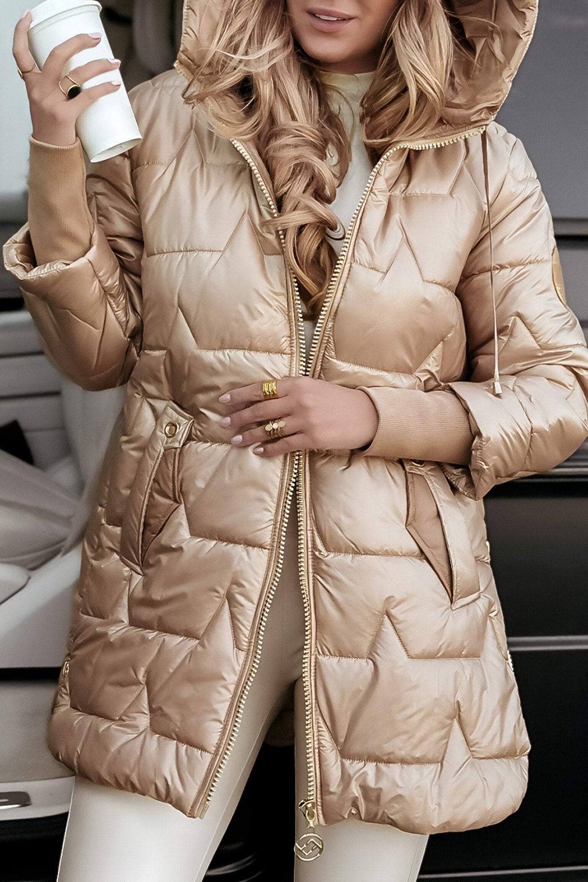 Casaco de transição feminino elegante disponível em várias cores