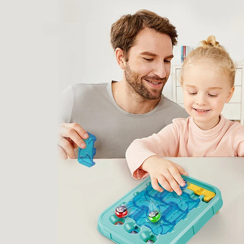 Labirinto de bolas puzzle 3D para crianças em ABS, 17x22cm