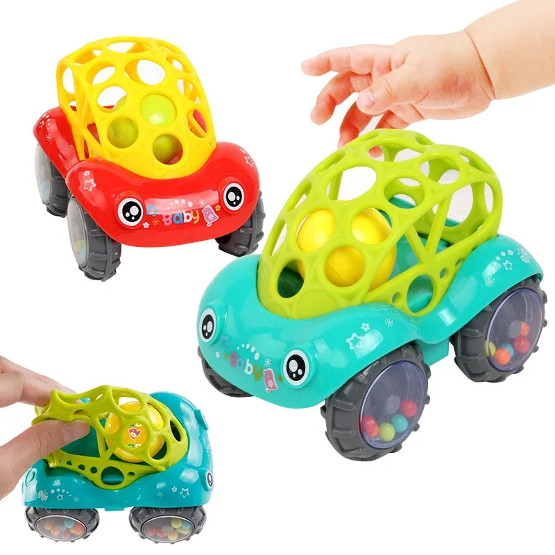 Carro de brinquedo colorido para crianças 2 a 4 anos, disponível em verde e vermelho