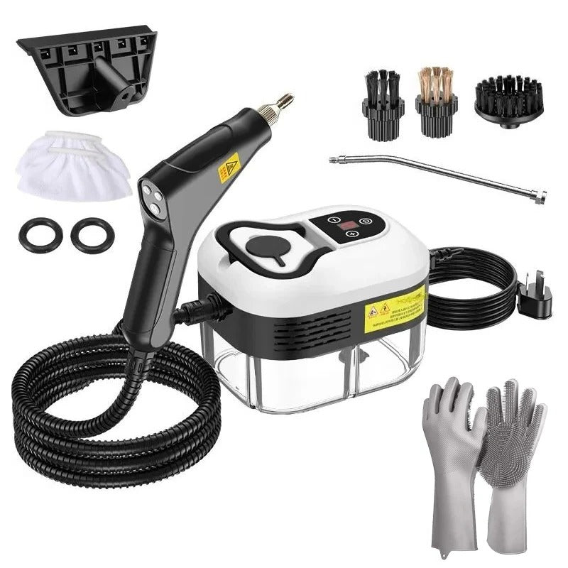 Vaporizador de alta pressão 2500W com 5 escovas e 6 velocidades para limpeza multiusos