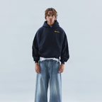 Hoodie algodão moderno unissexo com costuras reforçadas e design minimalista