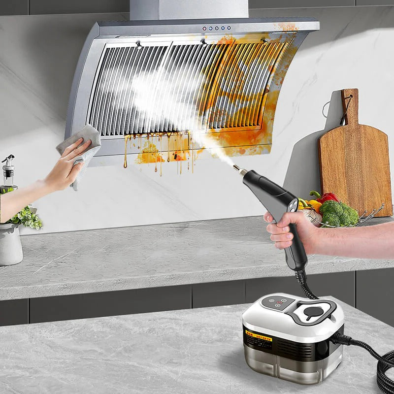 Vaporizador de alta pressão 2500W com 5 escovas e 6 velocidades para limpeza multiusos
