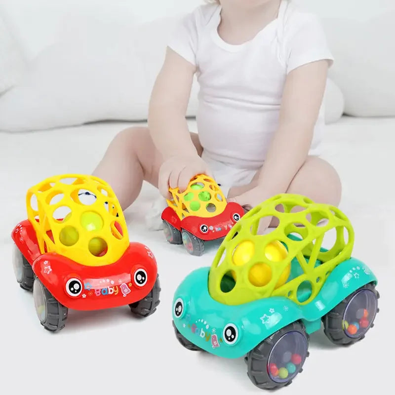 Carro de brinquedo colorido para crianças 2 a 4 anos, disponível em verde e vermelho