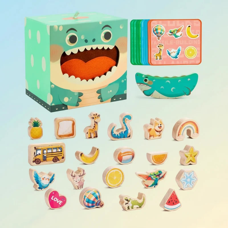 Jogo de equilíbrio educativo em madeira para crianças, brinquedo de empilhar