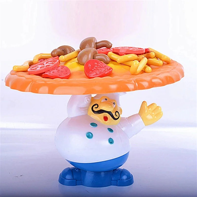 Jogo de equilíbrio de pizza, jogo de tabuleiro infantil educativo montessori