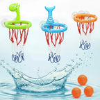 Jogo de basquete para banho com ventosa e minibolas, brinquedo interativo de banheira BPA-free