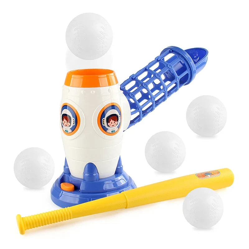 Máquina de beisebol infantil lançador automático com taco e bolas, para crianças 3+