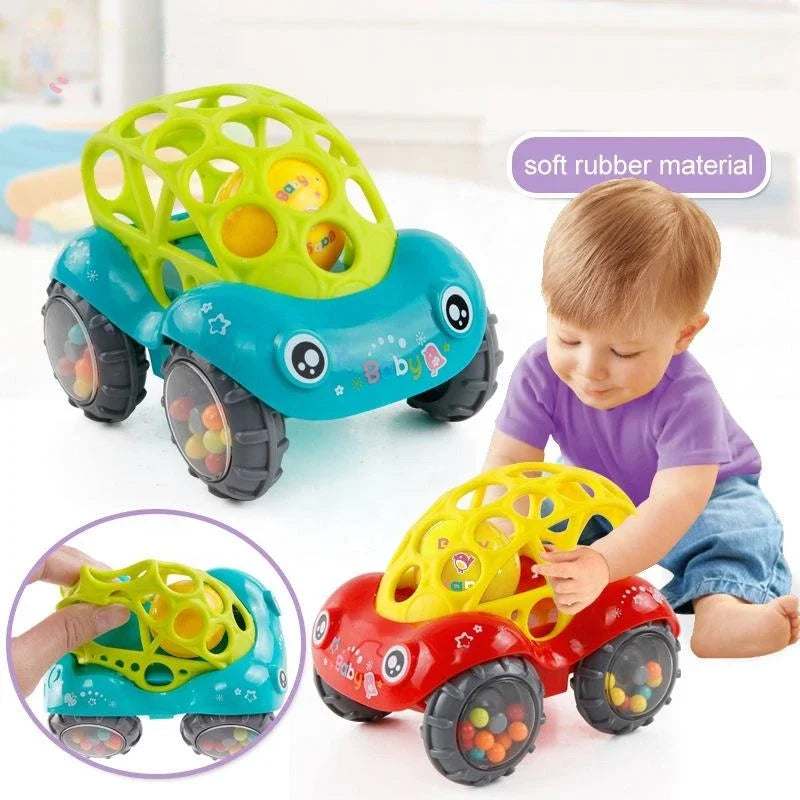 Carro de brinquedo colorido para crianças 2 a 4 anos, disponível em verde e vermelho