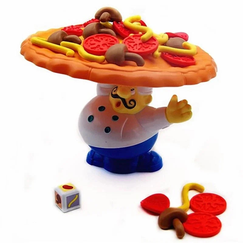 Jogo de equilíbrio de pizza, jogo de tabuleiro infantil educativo montessori