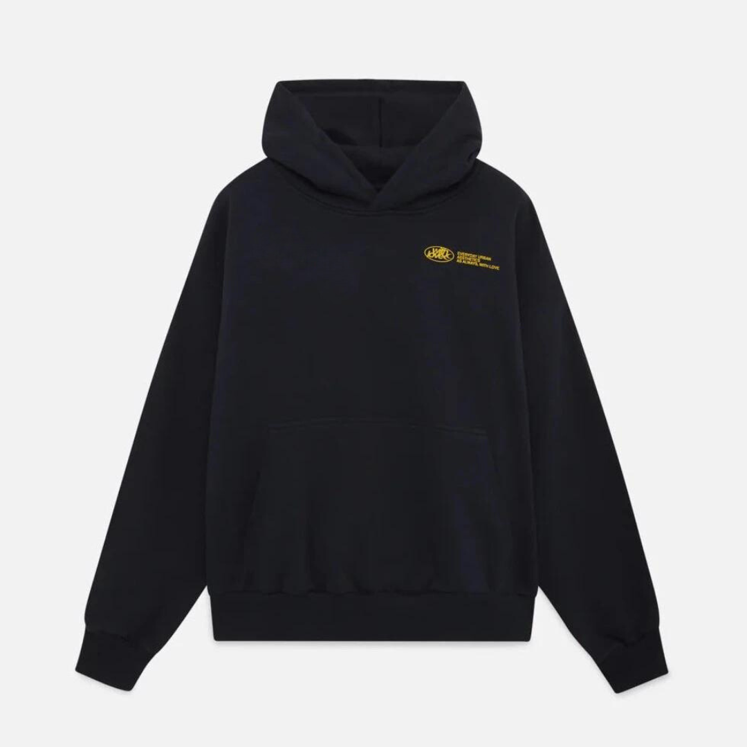 Hoodie algodão moderno unissexo com costuras reforçadas e design minimalista