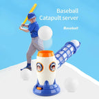 Máquina de beisebol infantil lançador automático com taco e bolas, para crianças 3+