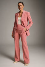 Conjunto feminino 2 peças blazer e calça pantalona social