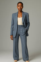 Conjunto feminino 2 peças blazer e calça pantalona social