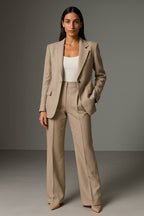 Conjunto feminino 2 peças blazer e calça pantalona social