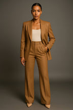 Conjunto feminino 2 peças blazer e calça pantalona social