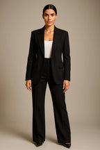 Conjunto feminino 2 peças blazer e calça pantalona social