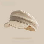 Boné pescador feltro com aba em couro, estilo vintage europeu