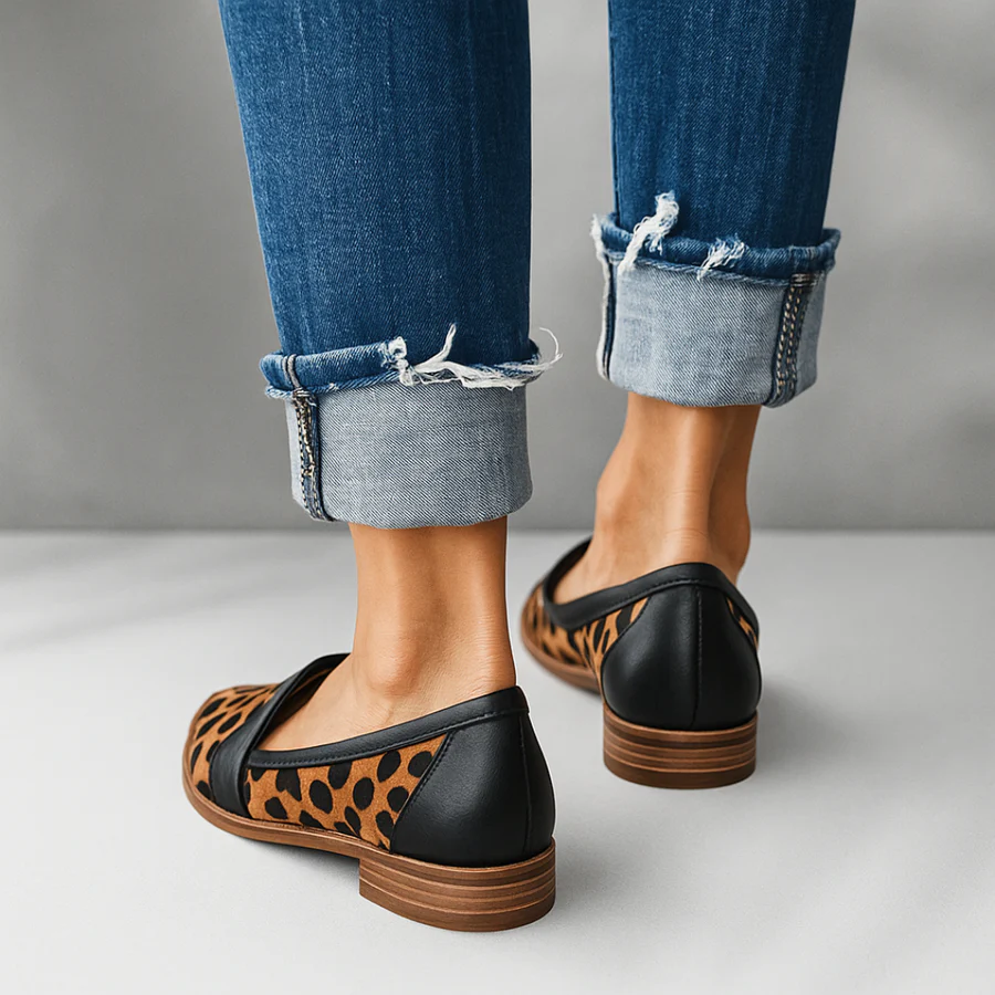 Mocassins ortopédicos femininos slip on com palmilha anatômica e sola antiderrapante