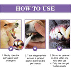 Gel oral reparador para cães kit com 3 unidades, antibacteriano e branqueador