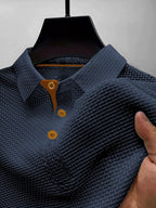 Polo masculino respirável moderno corte moderno gola clássica