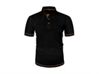 Polo masculino respirável moderno corte moderno gola clássica