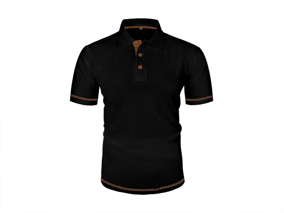 Polo masculino respirável moderno corte moderno gola clássica