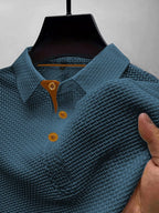 Polo masculino respirável moderno corte moderno gola clássica