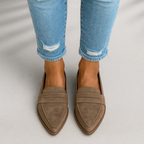 Mocassins ortopédicos femininos slip on com palmilha anatômica e sola antiderrapante