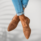 Mocassins ortopédicos femininos slip on com palmilha anatômica e sola antiderrapante