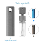 Spray limpa ecrã 3 em 1 touchscreen com microfibra, portátil, azul e cinzento