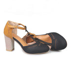 Scarpin feminino salto bloco 5cm confortável antiderrapante