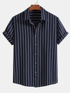 Conjunto masculino linho camisa e calça 2 peças casual