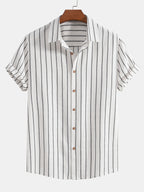 Conjunto masculino linho camisa e calça 2 peças casual