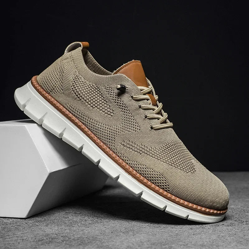 Sapatos masculinos respiráveis com palmilha ergonómica design clássico