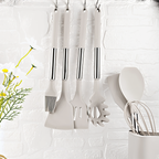 Conjunto de utensílios de cozinha em silicone 12 peças com cabo inox resistente ao calor