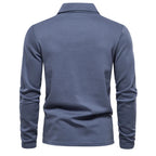 Polo homem confortável disponível em azul bege verde e cinzento escuro