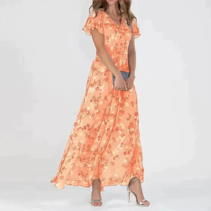 Vestido de Verão Longo | Estampa Floral, Leve e Elegante