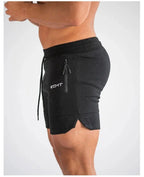 Shorts desportivos homem mesh respirável com bolsos com fecho e secagem rápida
