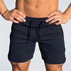 Shorts desportivos homem mesh respirável com bolsos com fecho e secagem rápida