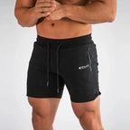 Shorts desportivos homem mesh respirável com bolsos com fecho e secagem rápida