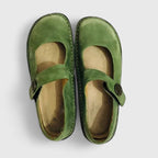 Sapatos Mary Jane ortopédicos femininos bico redondo com tira ajustável