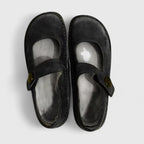 Sapatos Mary Jane ortopédicos femininos bico redondo com tira ajustável