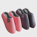 Pantufas femininas quentes e macias disponíveis em várias cores