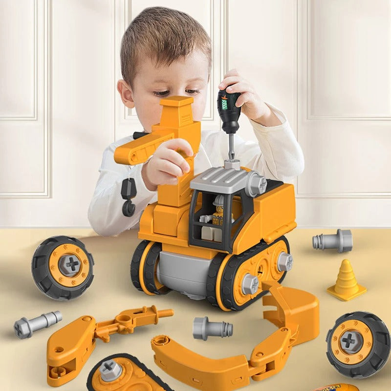 Conjunto de brinquedo de construção educativo e interativo com chave de fendas para crianças