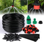 Sistema de irrigação automático para jardim com mangueira e sprinklers ajustáveis