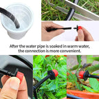Sistema de irrigação automático para jardim com mangueira e sprinklers ajustáveis