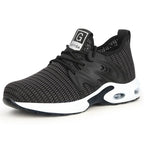 Sapatos de segurança com biqueira de aço sneakers ortopédicos femininos antiderrapantes