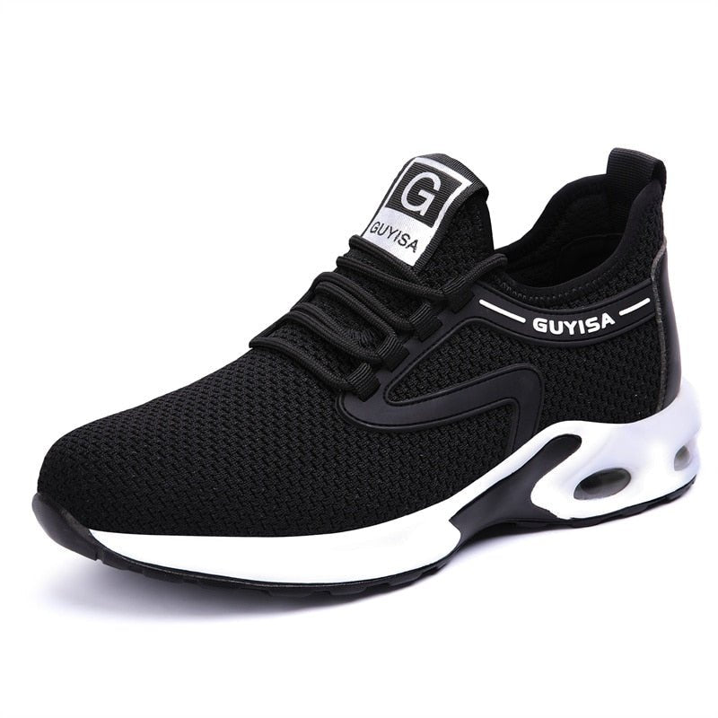 Sapatos de segurança com biqueira de aço sneakers ortopédicos femininos antiderrapantes